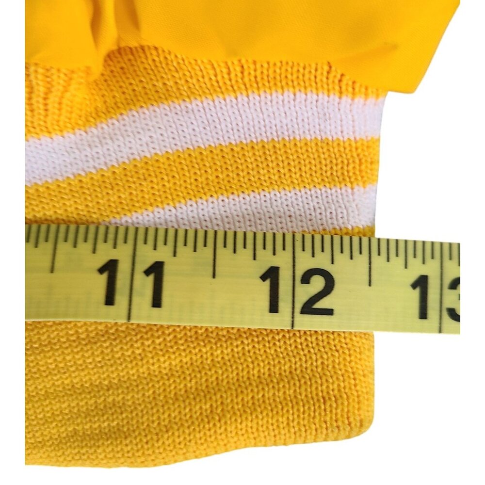 Vtg Auburn Sportswear Yellow Nylon Bomber 80s Snap-Front Jacket S Made In USA - Picture 11 of 11